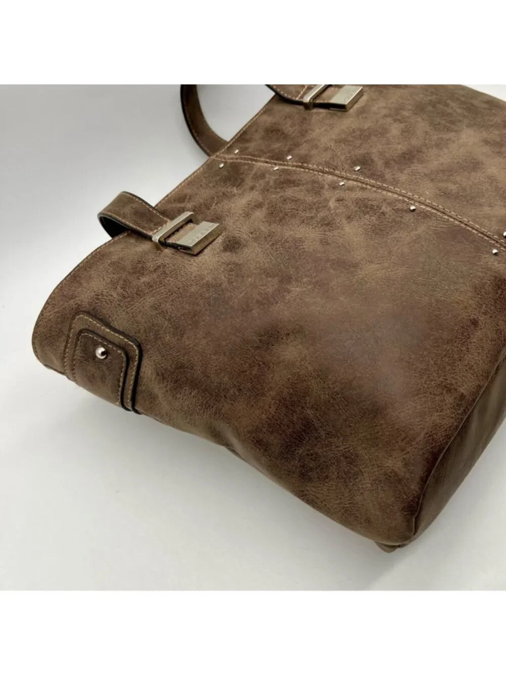 Rosetti Brown Suede Double Strap Purse